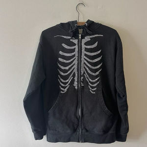 Sweat à capuche personnalisé en coton brossé French Terry avec impression graphique et logos universels en strass sur toute la surface, sweat à capuche de marque - Product Image 1