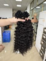 Extensions de cheveux naturels de qualité supérieure à pointe plate, extensions de cheveux vierges à pointe en kératine, extensions à pointe en k naturelles, cheveux humains bouclés birmans