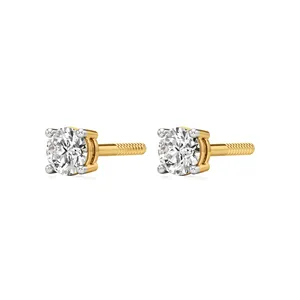 Boucles d'oreilles créoles en or 18 carats avec diamants pour filles, plaquées or rose et or jaune - Product Image 2