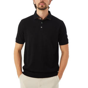 Camisas Polo de Manga Corta para Hombre Cosidas a Máquina, Camiseta de Alta Calidad con Cierre de Botones y Cuello Polo para Hombre - Product Image 1
