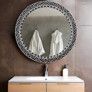 Espejo de madre perla hecho a mano hermoso espejo para regalos de boda espejos modernos grabados - Product Image 4