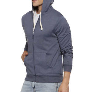 Sweat-shirt à capuche zippé intégral en coton pour homme avec logo personnalisé, style streetwear, en molleton doux, fabrication OEM ODM, vente en gros en vrac - Product Image 2