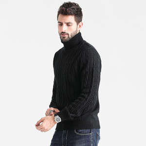 Suéter de cuello alto para hombre, suéter de moda de invierno, suave, cálido, ligero, elegante, a la moda, suéteres elegantes para hombre - Product Image 3