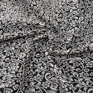 Tissu jacquard tissé double face de luxe, teint en fil, poids lourd, poly coton, noir et blanc, tricoté en chaîne, respirant, pour garçons et filles - Product Image 2