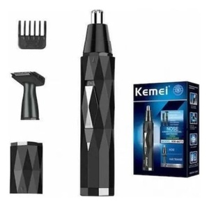 Kemei ที่เล็มขนจมูกแบบ2-in-1, ที่เล็มขนจมูก KM-6673 USB/แบตเตอรี่สำหรับใช้ในครัวเรือนรถยนต์และโรงรถ