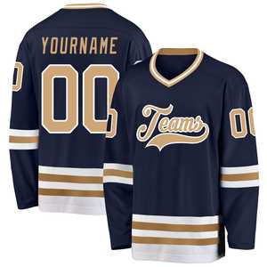 Haute Qualité Vintage Drôle Sublimation Brodé À Manches Longues Personnalisé Hommes Maillot De Hockey Sur Glace Taux De Gros OEM Respirant - Product Image 1