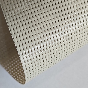 Tissu en maille de vinyle <span class=keywords><strong>enduit</strong></span> de PVC de polyester ignifuge anti-UV et de bouclier de protection contre les intempéries pour la façade ou la peau secondaire du bâtiment - Product Image 4