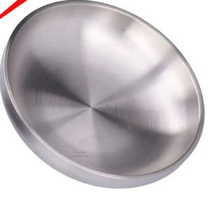 Plaque de chargeur de forme ronde en acier inoxydable en métal fini argenté à l'aspect simple pour restaurant et bar d'hôtel - Product Image 4