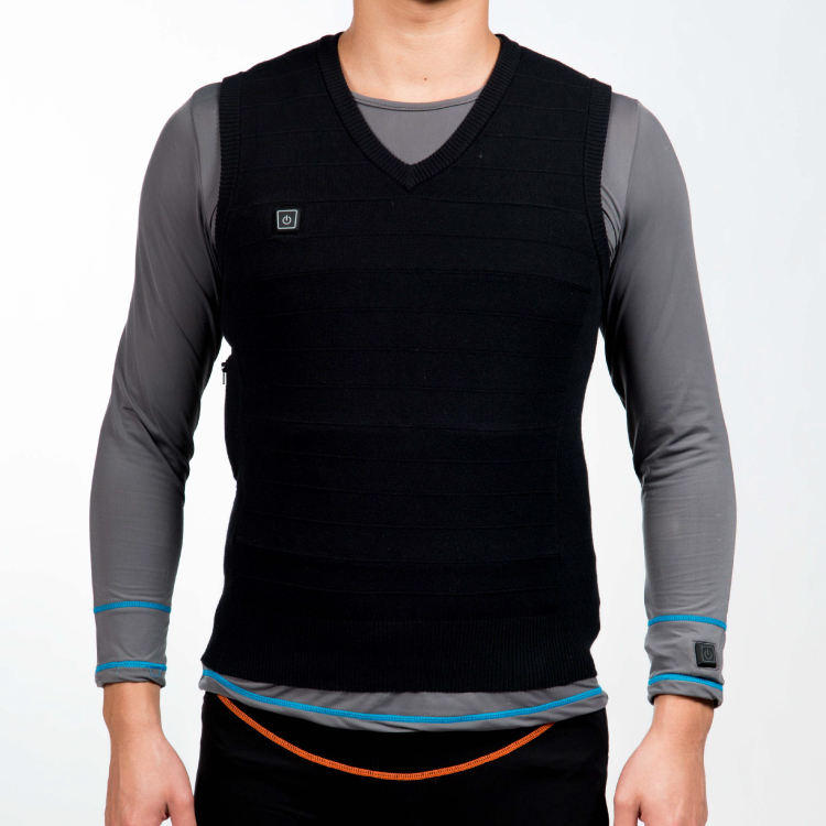 Intelligente Draagbare Mannen Mouwloze V-Hals Usb Opladen Verwarmd