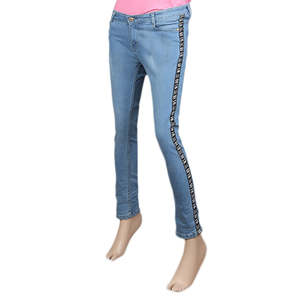 Pantalon en jean pour femme - Bleu clair - Product Image 3