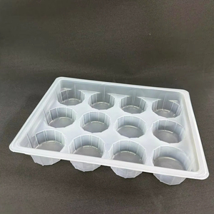 Bandeja de plástico PET de 12 compartimentos Opción de embalaje de alta calidad para conservación y exhibición de alimentos - Product Image 1