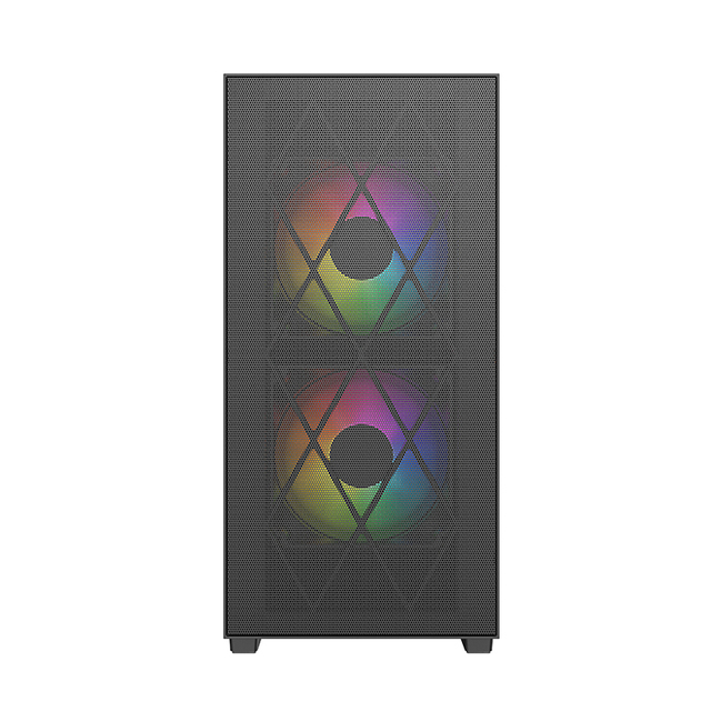 Desktop Gaming S-X6M10 PC Case Supports Motherboard 360 Degree Water-cooled Fan Toughened Glass with USB3.0
