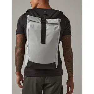Custom Reflective <b>Roll</b>-<b>Top</b> <b>Backpack</b> for Promotional Merchandising - Product Image 1
