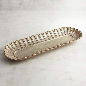 Gold Metal Chocolate Tray Luxury <b>Decorative</b> Platter for Wedding Party Banquet Gift Hotel <b>Restaurant</b> Festive Home Tableware Use - Product Image 3