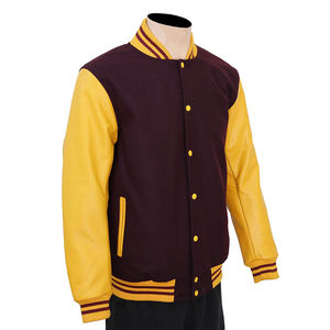 Vestes universitaires respirantes et à col ras du cou, manches complètes, veste de baseball universitaire pour hommes, avec impression de logo personnalisé, vente en gros - Product Image 3