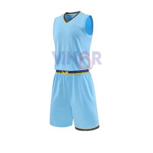 Vente en gros vierge personnalisée Ensemble d'uniformes de basket-ball à séchage rapide respirant imprimé par sublimation pour hommes Service OEM - Product Image 2