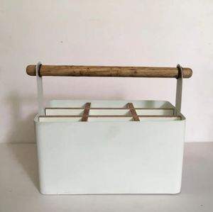 9-Compartment Utensils Caddy With Wooden Handle For Kitchen Restaurant Wedding Hotel Parties in Low Price - Product Image 5