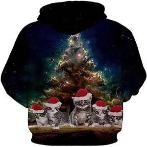 Sudaderas con capucha navideñas para hombre de alta calidad sudaderas empalmadas con logotipo personalizado con diseño bordado precio razonable - Product Image 4