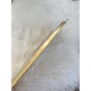 Plateau de service en acier inoxydable de forme rectangulaire métallique dorée de style tendance nouveauté qualité luxueuse - Product Image 3