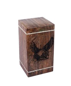 Urnas de cremación de madera de haya para cenizas humanas Urna de entierro de madera grande para adultos para espada de ala de Ángel de columbario-1 250 pulgadas cúbicas - Product Image 4