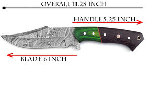 มีดพกมีใบมีดทำครัวกลางแจ้งทำมือปรับแต่งได้ทำด้วยมือทำจากเหล็กดามัสกัส2024กระเป๋าคมพร้อมปลอกหนัง OEM - Product Image 5