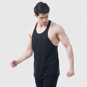 Respirant col rond à manches courtes hommes Slim Fit T-shirts séchage rapide Muscle Fit plaine Gym 95% coton 5% élasthanne t-shirts - Product Image 1