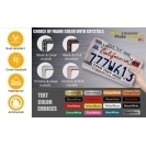 Couvre-plaque d'immatriculation de voiture en cristal scintillant, cadre métallique avec LED et fibre de carbone, compatible avec Tesla, Ford, Toyota Corolla, moto - Product Image 2