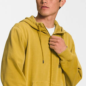 New Arrival Men Full Zipper <b>Fleece</b> <b>Hoodie</b> In Solid Color Streetwear Style New Winter Collection Men Hoodies With Front Logo - Product Image 5