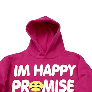 Sudadera con Capucha Personalizada con Estampado 3D en Relieve, Color Rosa, Sudadera de Invierno con Logotipo en Relieve, Sudadera de Forro Polar de Algodón para Hombre - Product Image 3