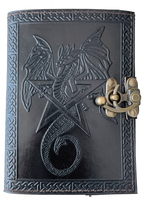 Journal en cuir vintage pour femmes, carnet de croquis Dragon, reliure thermique, couverture rigide, vieilles pages, carnets vierges