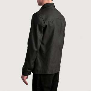 Camisa Premium de Cuero Marrón Desgastado para Hombre Bronco - Product Image 6