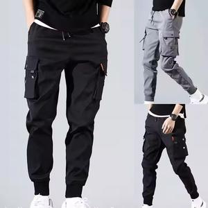 Pantalon de survêtement Hip Hop grande taille personnalisé pour hommes, pantalon de jogging à la mode en tissu uni, pantalon de jogging cargo court 100% coton - Product Image 5