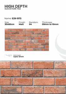 Azulejos de Porcelana para Paredes Exteriores de 300x600 mm, Fachada Comercial - Product Image 2