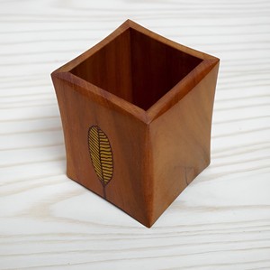Decorative Leaf Design Wooden Cutlery Holder Best Wood Spoon and Fork Box Kitchen & Tabletop - Product Image 6