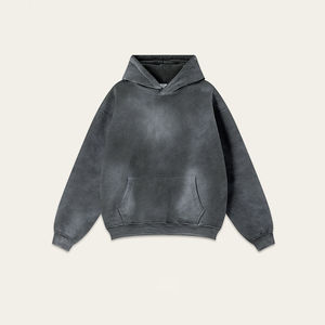 Sweat à capuche pour homme en tissu polaire dégradé de saule, 100% coton respirant, personnalisé en gros de haute qualité - Product Image 6