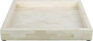 Plateau de service en incrustation d'os fait à la main 45 pouces pour plateau de service de comptoir de table basse du fabricant indien - Product Image 4