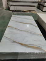 Plaque de marbre PVC, plaque de marbre PVC UV, plaque de marbre UV haute brillance, panneau PVC imperméable 1220*2440*3mm pour décoration intérieure