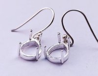 Boucles d'oreilles pendantes semi-montées en argent sterling 925 de haute qualité, forme poire 7x9mm, personnalisables, pour bijoux en résine de cendres