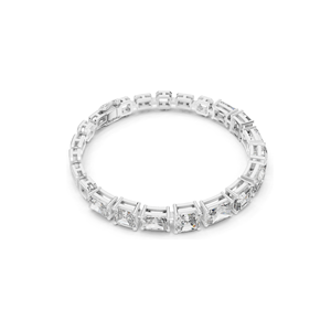 Bracelet tennis en diamants CVD cultivés en laboratoire 13,44 CT VVS-VS-EF, taille émeraude, or 18 carats, 14 carats, 10 carats et argent 925, rose, jaune - Product Image 6