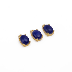 Elegante colgante de lapislázuli chapado en oro antideslustre hecho a mano en forma de pera encanto de fiesta ajuste de punta personalizado para idea de regalo - Product Image 3