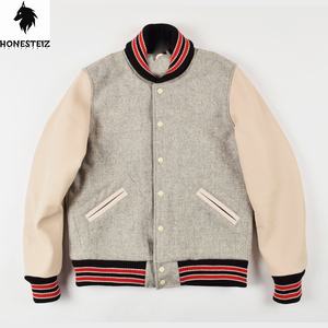 แจ็กเก็ตขนสัตว์มหาวิทยาลัยคุณภาพสูงสำหรับผู้ชายคอตั้งแบบลำลองฤดูหนาวพร้อมฮู้ดเบาสบายสไตล์ตัวหนังสือ - Product Image 1