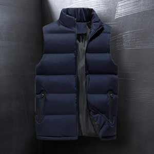 เสื้อกั๊กขนเป็ดแขนกุดสำหรับผู้ชาย, เสื้อกั๊กขนเป็ดสีดำกันน้ำมีซิปหลายกระเป๋าสำหรับฤดูหนาว - Product Image 5