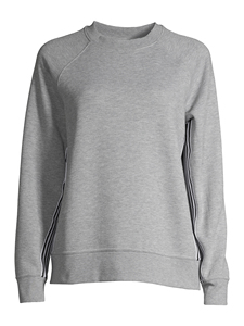 Venta al por mayor Sudadera de mujer Gris Cuello redondo Eco Smart Reciclado Mezcla de algodón Fleece sudaderas con capucha de mujer - Product Image 6