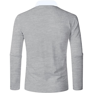 Haut pour homme Streetwear décontracté T-shirt à manches longues en coton, confortable, léger et respirant, séchage rapide, avec logo personnalisé - Product Image 5