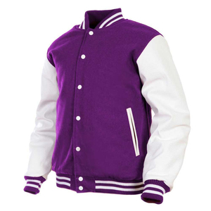 Wholesale New Arrival College Varsity <b>Baseball</b> <b>Jacket</b> <b>Men</b> Stand Regular Sleeves Fully Customized Breathable Windproof OEM - Product Image 2