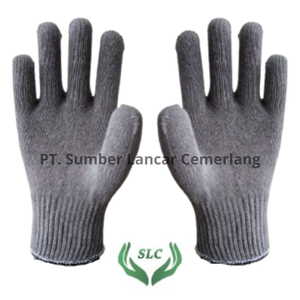 Gants de sécurité industriels EPI Polycoton/Coton Antidérapant pour le bâtiment et la construction Gris uni Meilleure qualité Fabriqué en Indonésie - Product Image 1