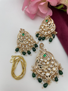 Conjunto de colgante de Polki tradicional de calidad superior con pendientes a juego para mujeres y niñas Ideal para ropa informal y formal - Product Image 2