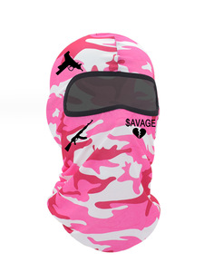 หน้ากากบาลาคลาวาแบบเต็มหน้า ลายพรางพิมพ์ลาย 1 รู สำหรับเล่นสกี วัสดุโพลีเอสเตอร์ ระบายอากาศได้ดี สไตล์รูปภาพปืน Uzi และ AK47 สำหรับผู้ชาย จัดส่งแบบ DDP ราคาถูกกว่า - Product Image 5