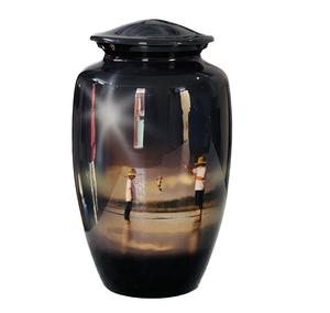 Urne de crémation personnalisée en métal solide naturel moderne de style logo pour adulte, simple et élégante pour les cendres humaines ou la décoration, produit OEM - Product Image 4