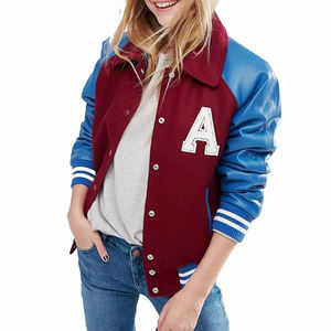 Última Universidad deporte Varsity chaqueta de las mujeres logotipo personalizado OEM Diseño Varsity Bike Racing chaquetas para las mujeres - Product Image 2